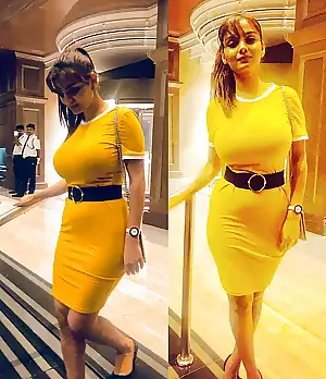 indian model in a tight dress